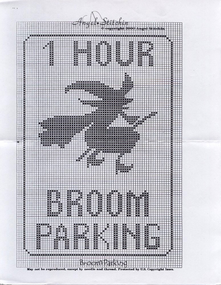 1 hour broom parking cross stitch pattern (3)