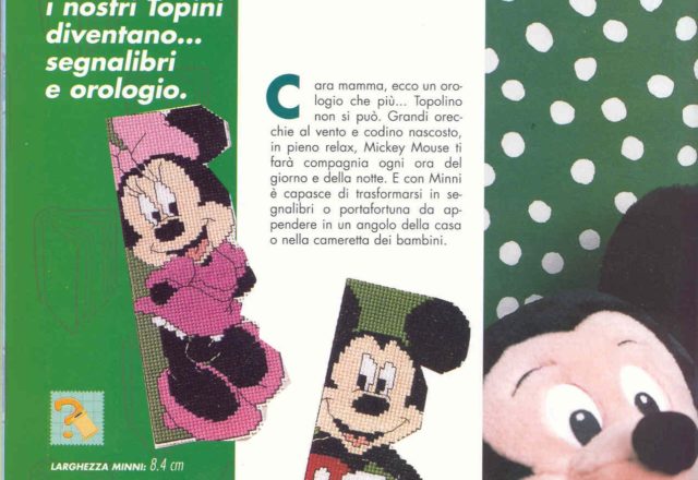 A bookmark with Disney Mickey and Minnie Mouse (1)