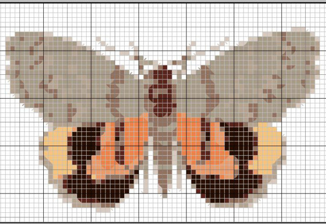 A butterfly cross stitch pattern