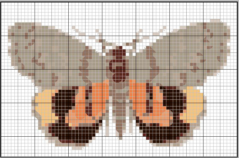 A butterfly cross stitch pattern
