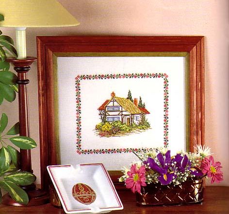 A cottage embroidery on a framework (1)