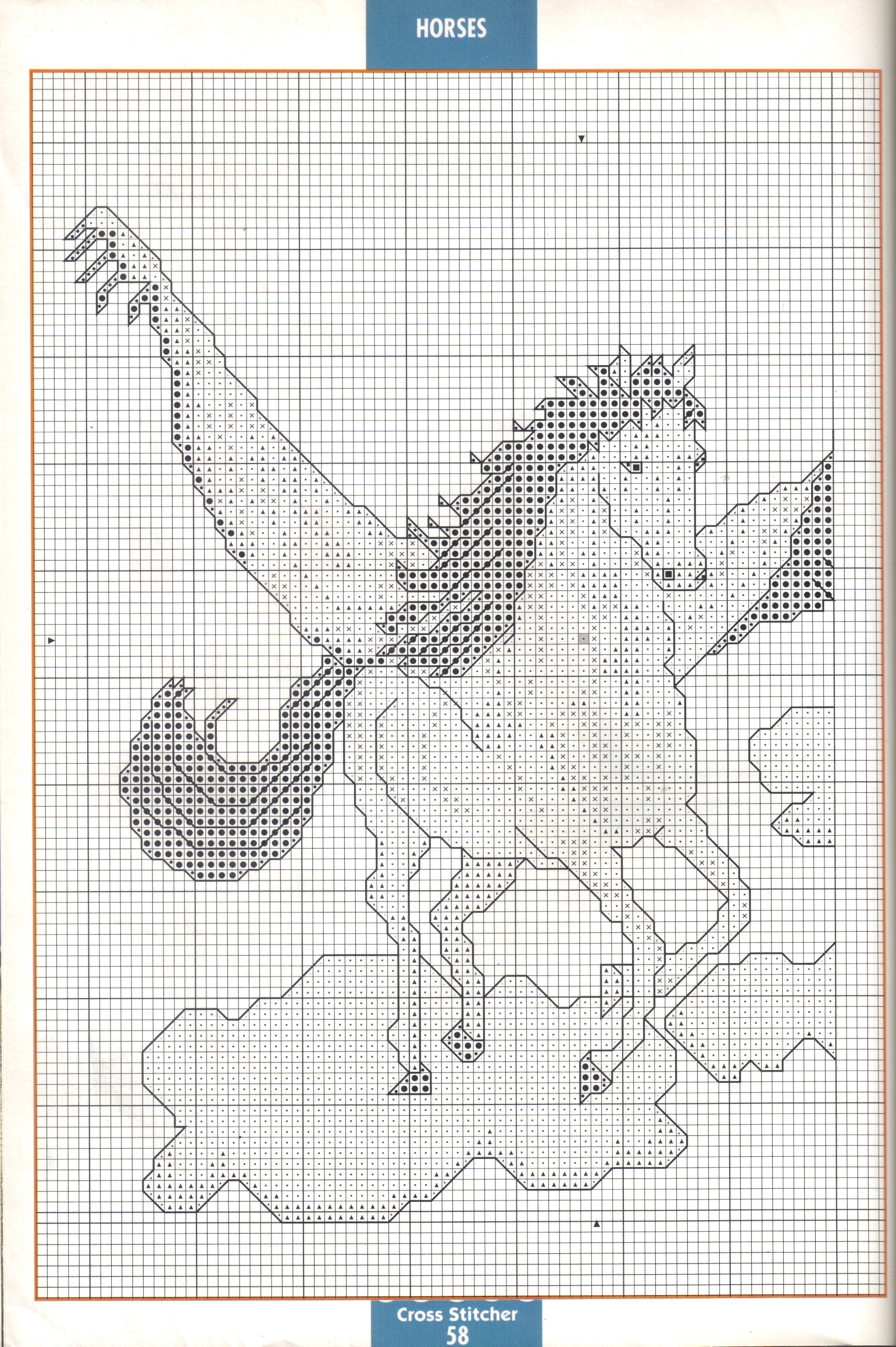 A flying horse cross stitch pattern (1)