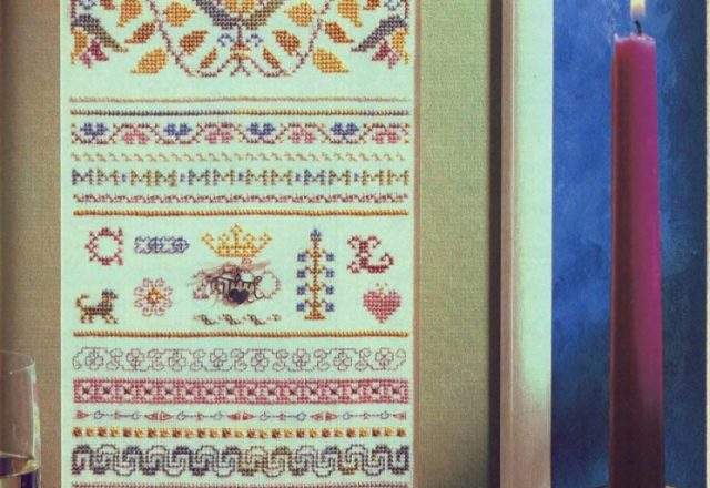 A simple Sampler cross stitch embroidery (1)