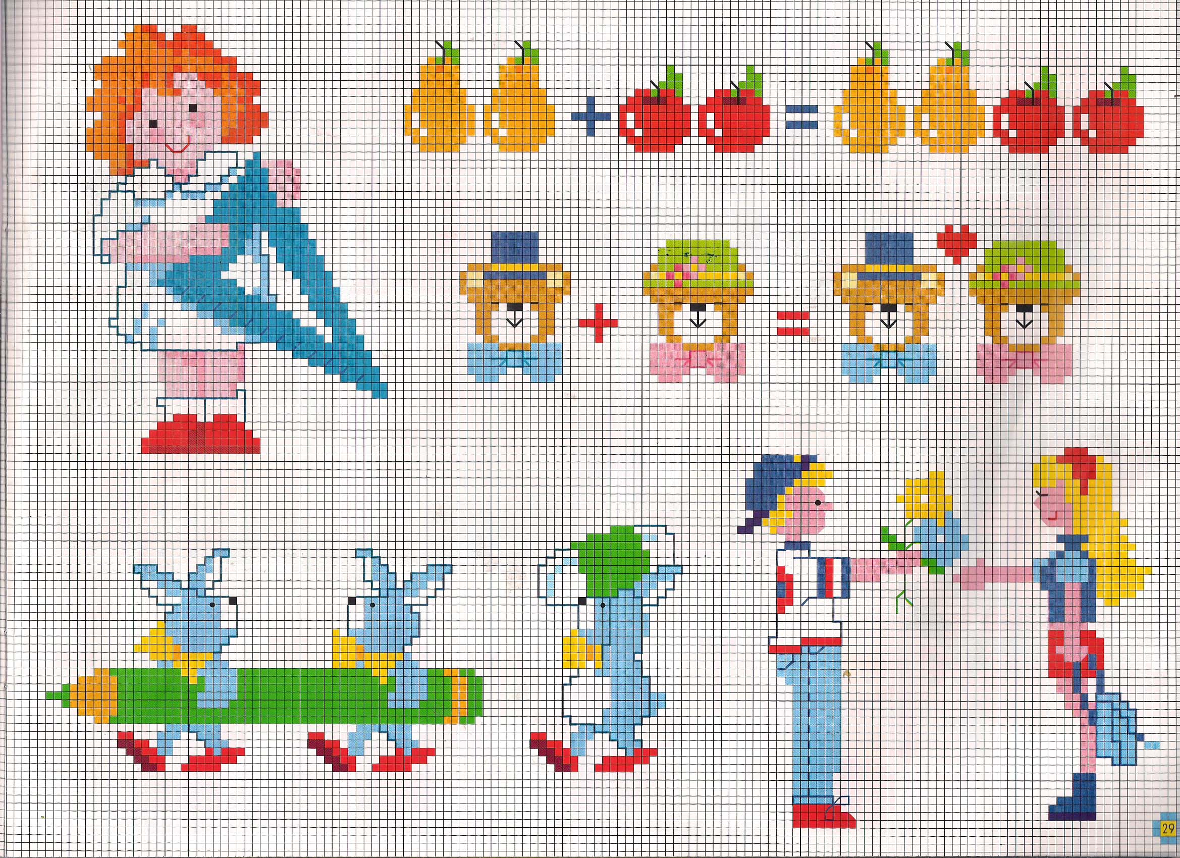Additions and multiplications idea baby blankey cot sheet cross stitch