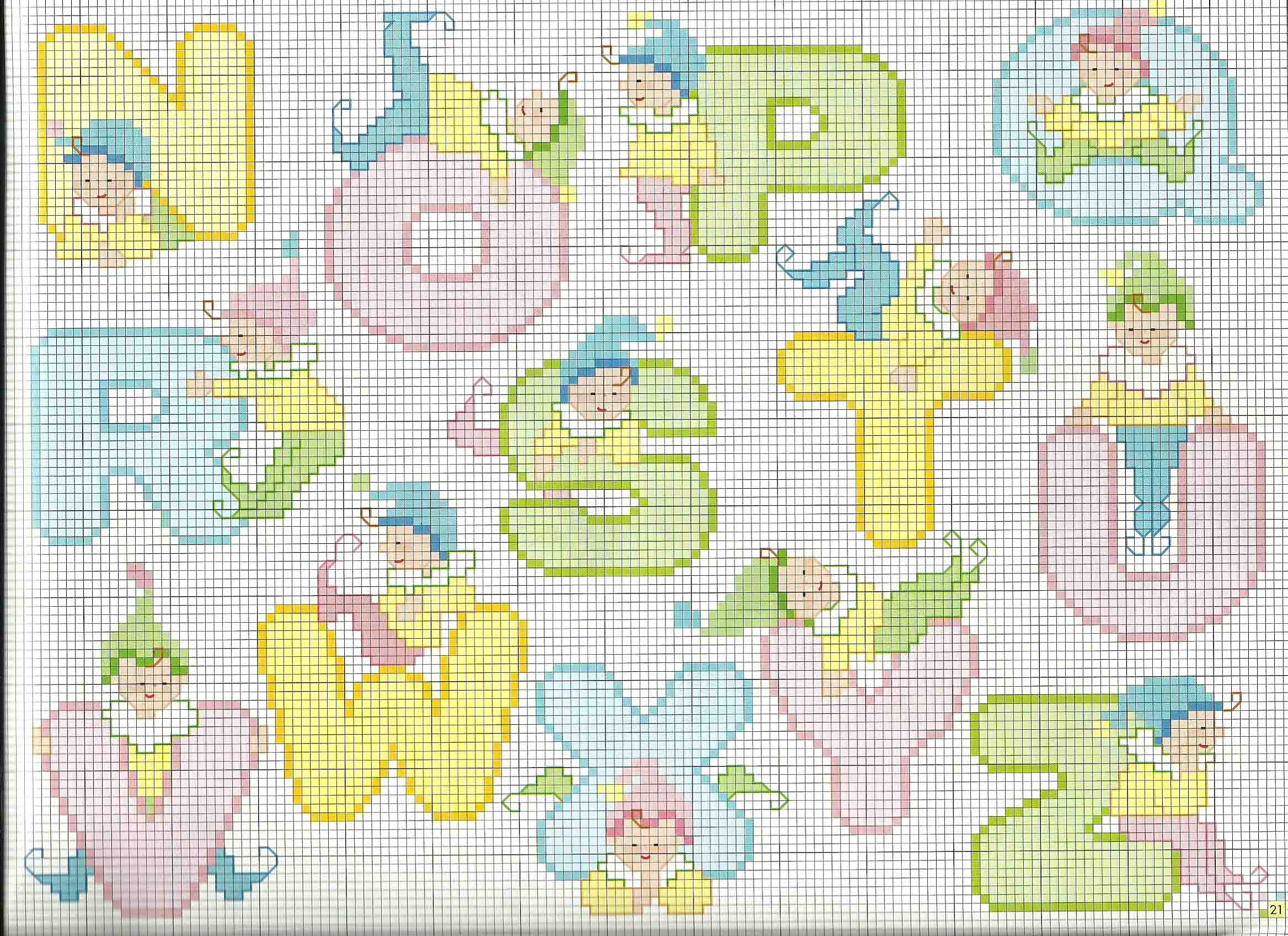 Alphabet baby with goblins colored letters (2)