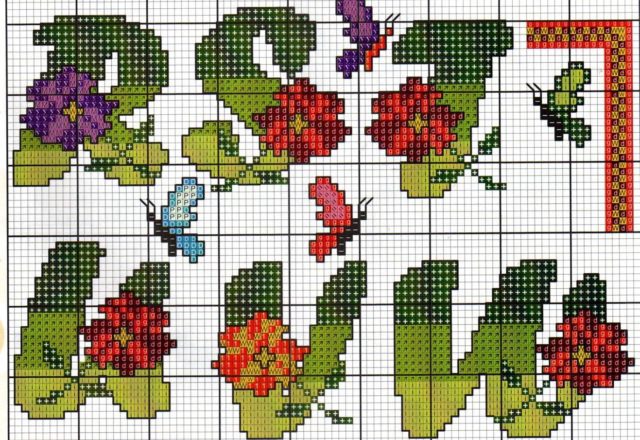 Alphabet flowers butterflies 13