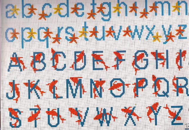 Alphabet goldfish stars