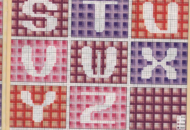 Alphabet on various color modules (2)