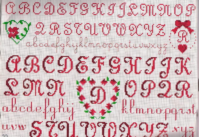 Alphabet porthole initials hearts