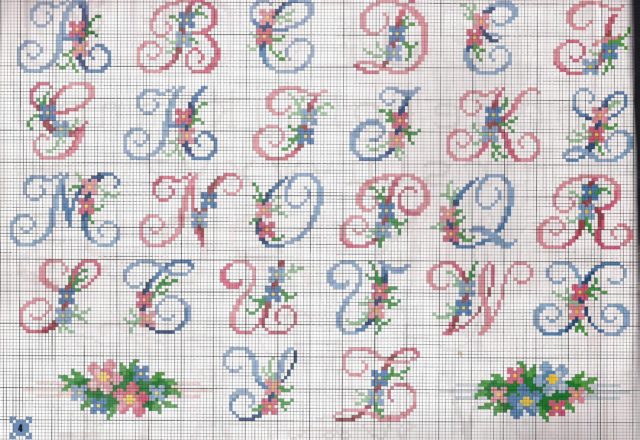 Alphabet small flowers