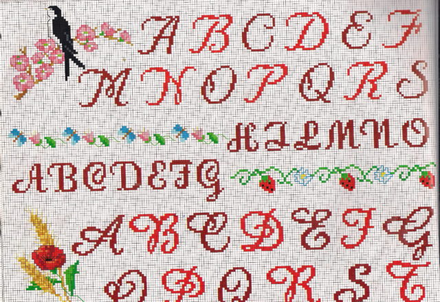 Alphabet swallow on a branch (1)