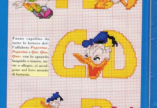 Alphabet with Donald Duck and Daisy Duck yellow (1)