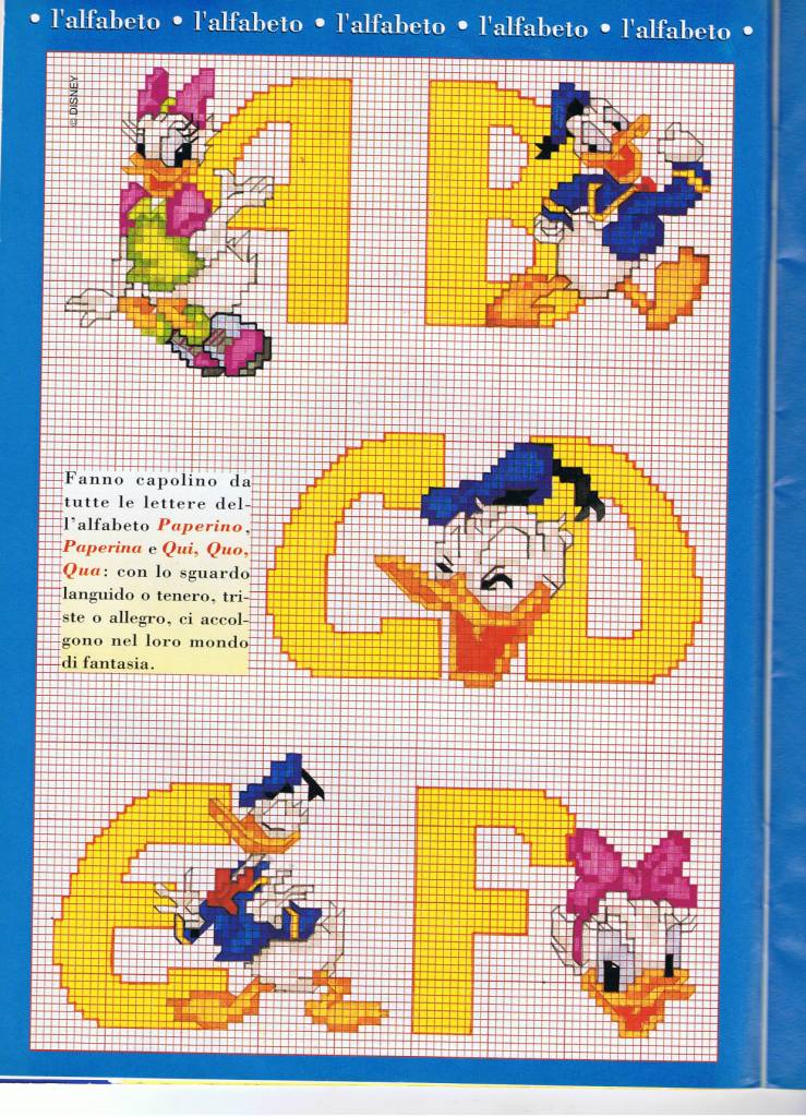 Alphabet with Donald Duck and Daisy Duck yellow (1)