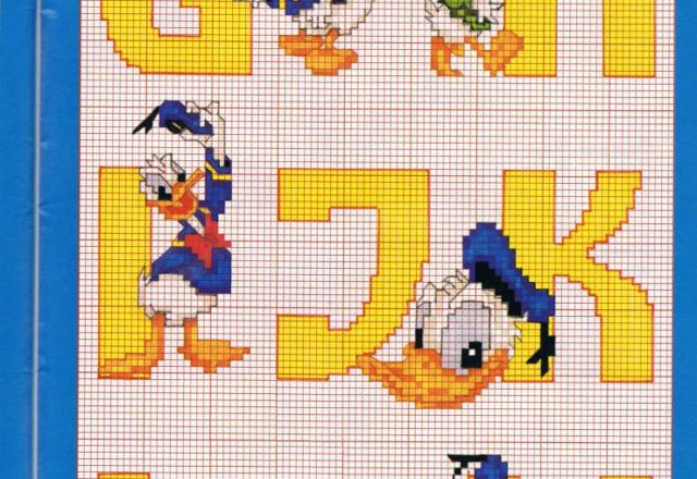 Alphabet with Donald Duck and Daisy Duck yellow (2)