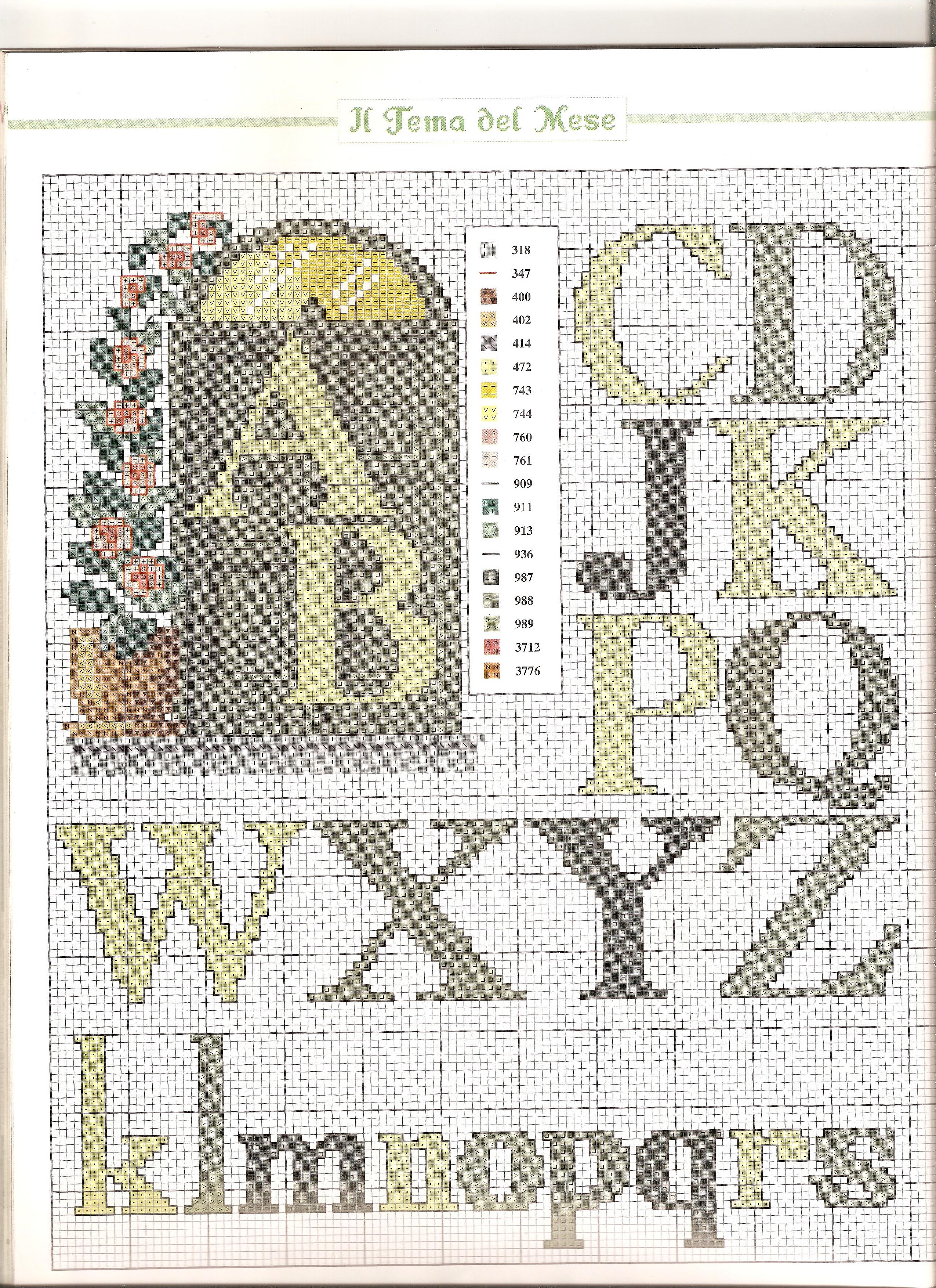 Alphabet with a door and initials (1)