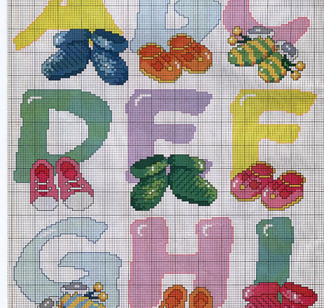 Alphabet with baby shoes (1)