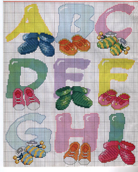 Alphabet with baby shoes (1)
