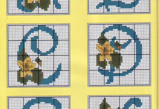 Alphabet with daffodils flowers (1)