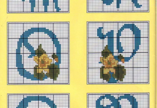 Alphabet with daffodils flowers (3)