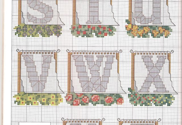 Alphabet with flowery windows (3)