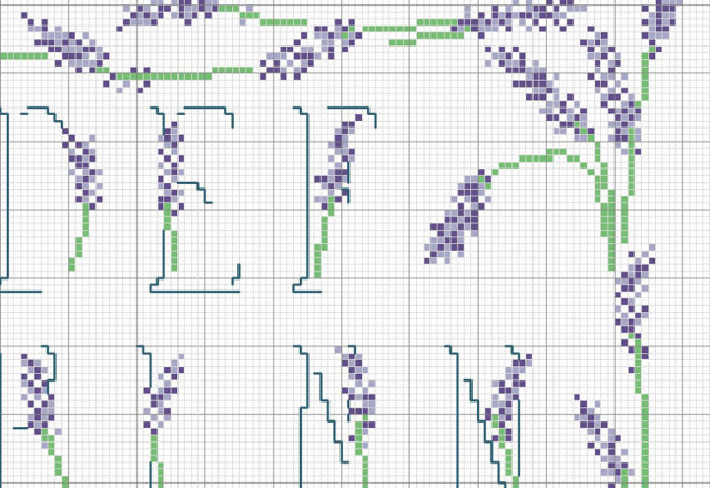 Alphabet with lavander flowers (3)