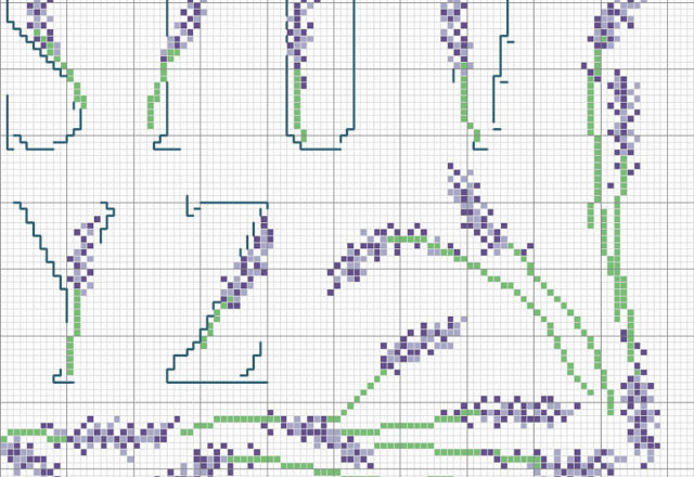 Alphabet with lavander flowers (5)