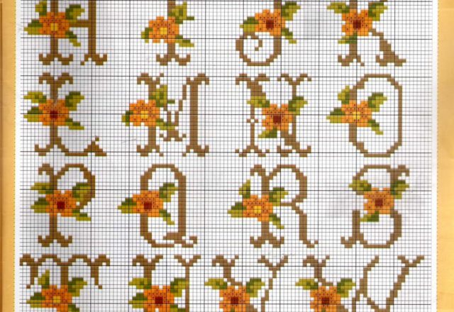 Alphabet with small yellow flowers (2)