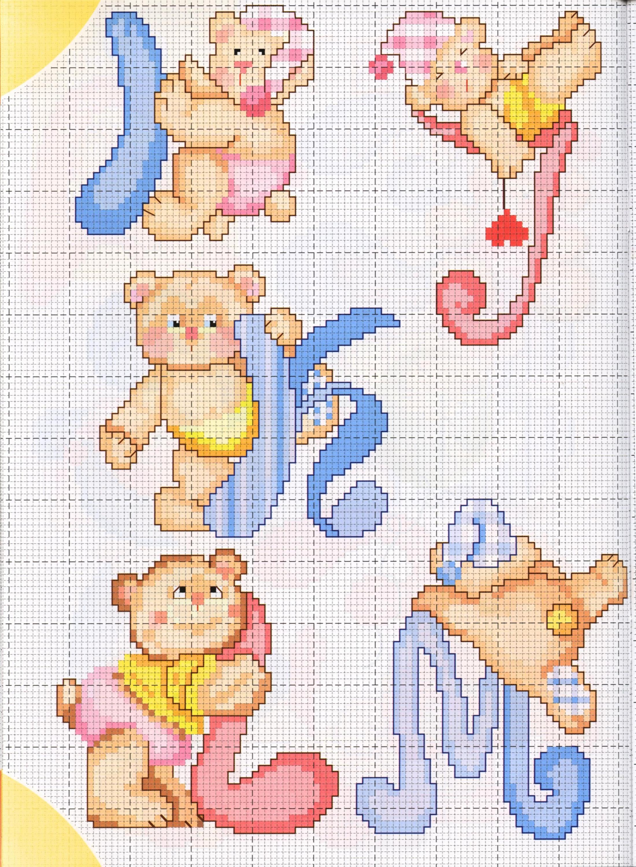 Alphabet with sweet and tender teddy bears (2)