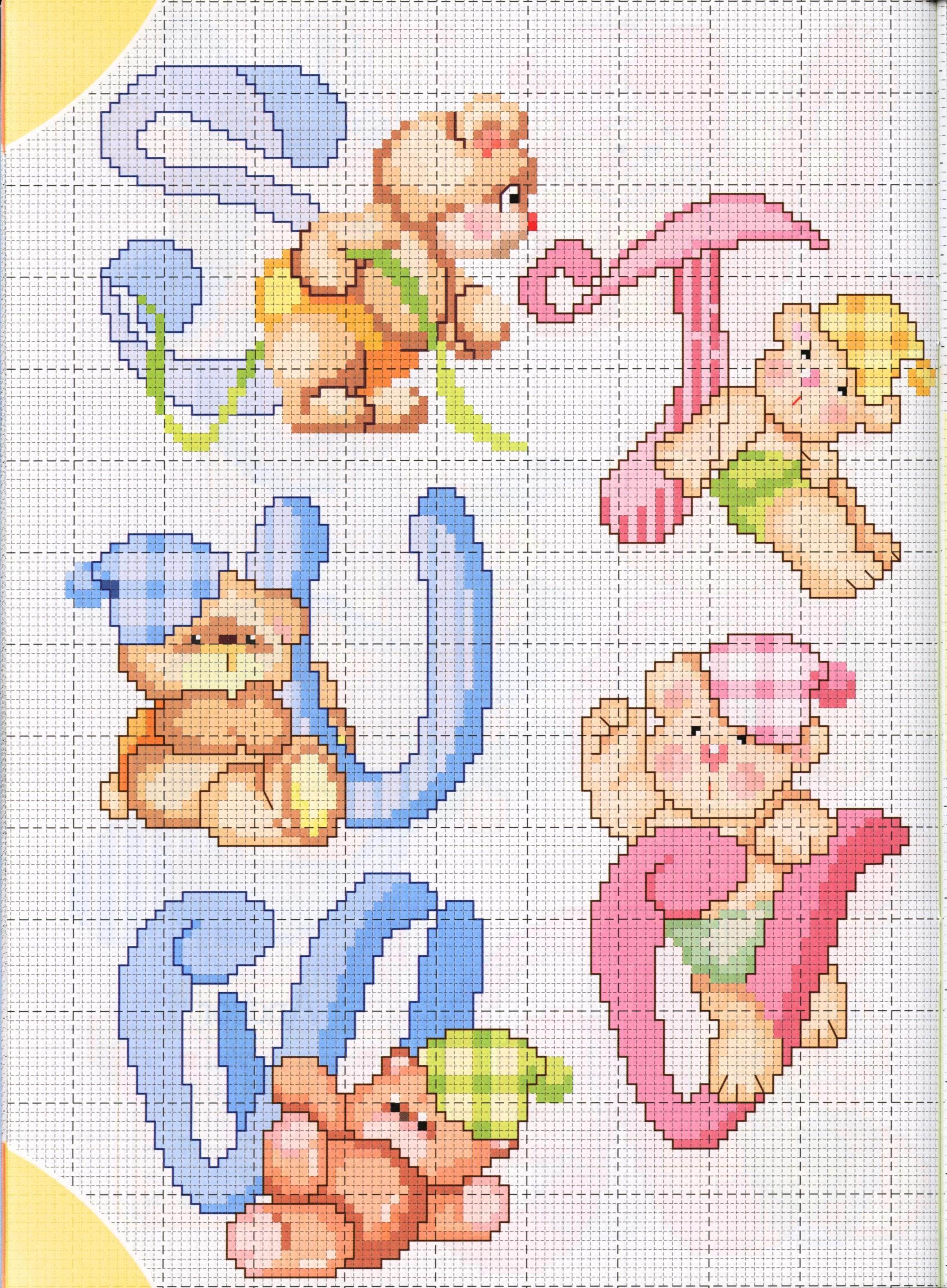 Alphabet with sweet and tender teddy bears (3)