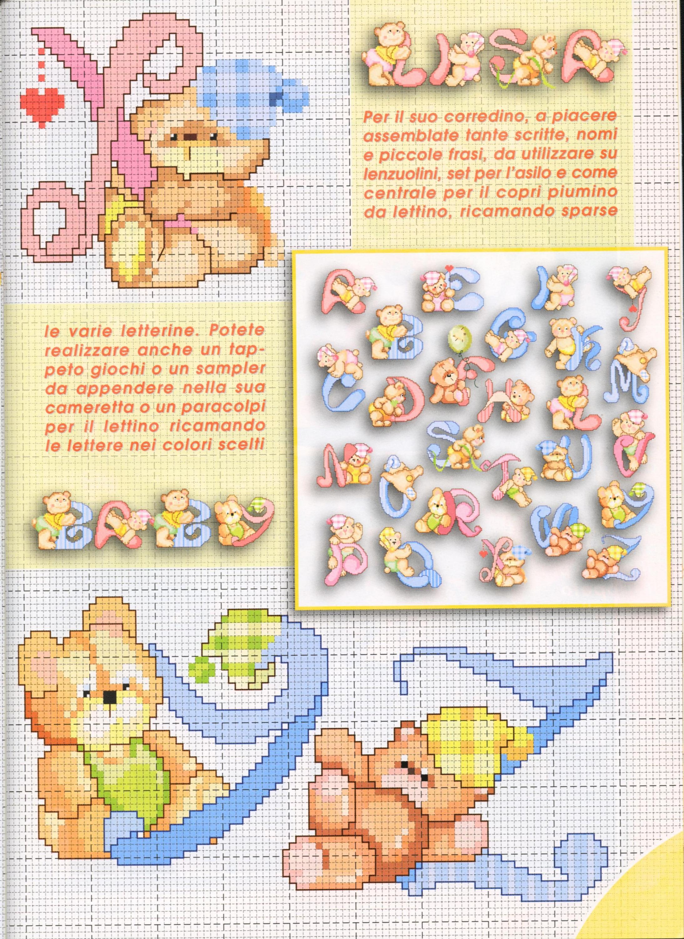 Alphabet with sweet and tender teddy bears (4)
