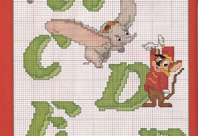 Alphabet with the elephant Dumbo (1)