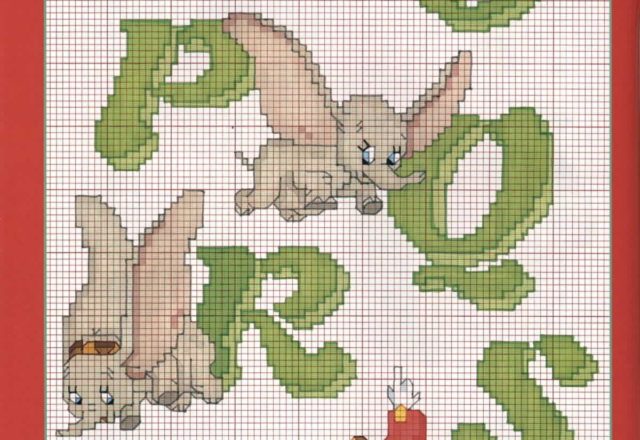 Alphabet with the elephant Dumbo (3)