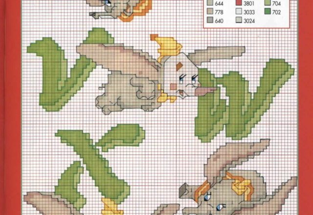 Alphabet with the elephant Dumbo (4)