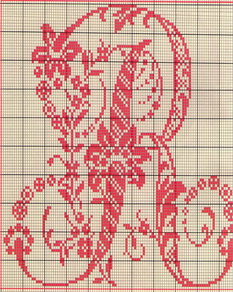Ancient old cross stitch alphabet (17)