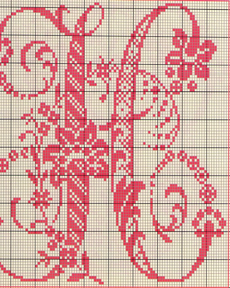 Ancient old cross stitch alphabet (8)