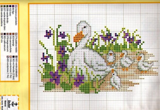 Animals a duck with ducklings