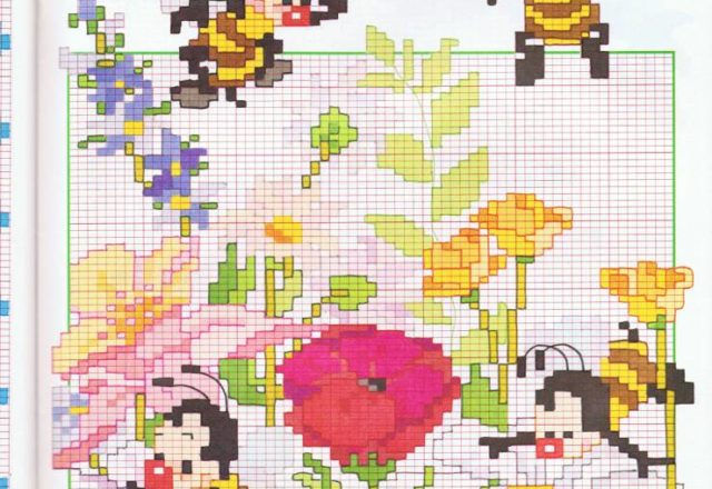 Animals bees on flowers