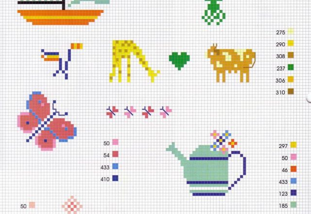 Animals butterflies flowers and small cross stitch patterns (2)