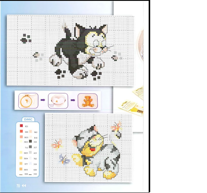 Animals for babies kittens cross stitch patterns