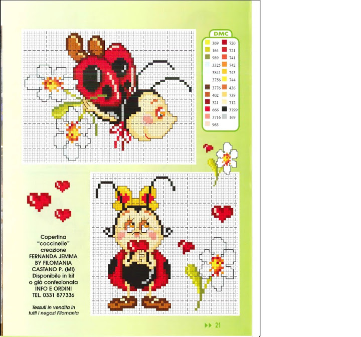 Animals funny bee cross stitch pattern (3)