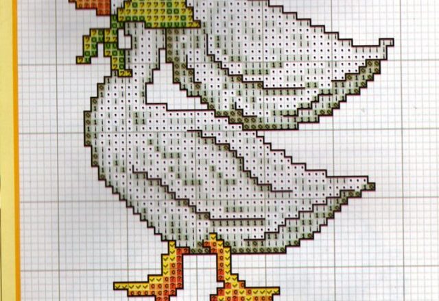 Animals geese with hat