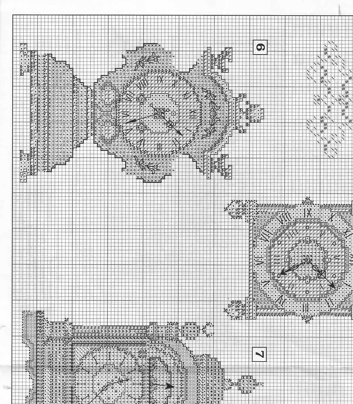 Antique clock by cross-stitch (2)