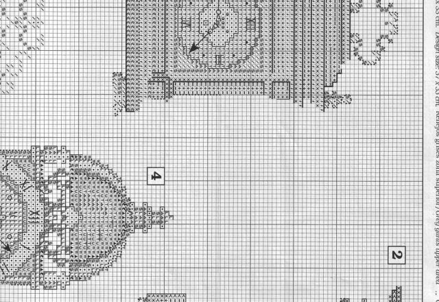 Antique clock by cross-stitch (3)