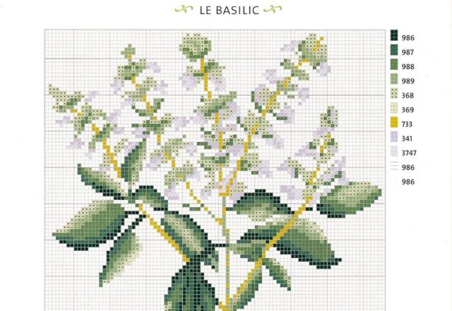 Aromatic herbs cross stitch pattern (1)