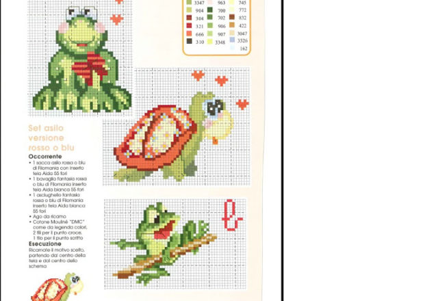 Babies turtles and frog