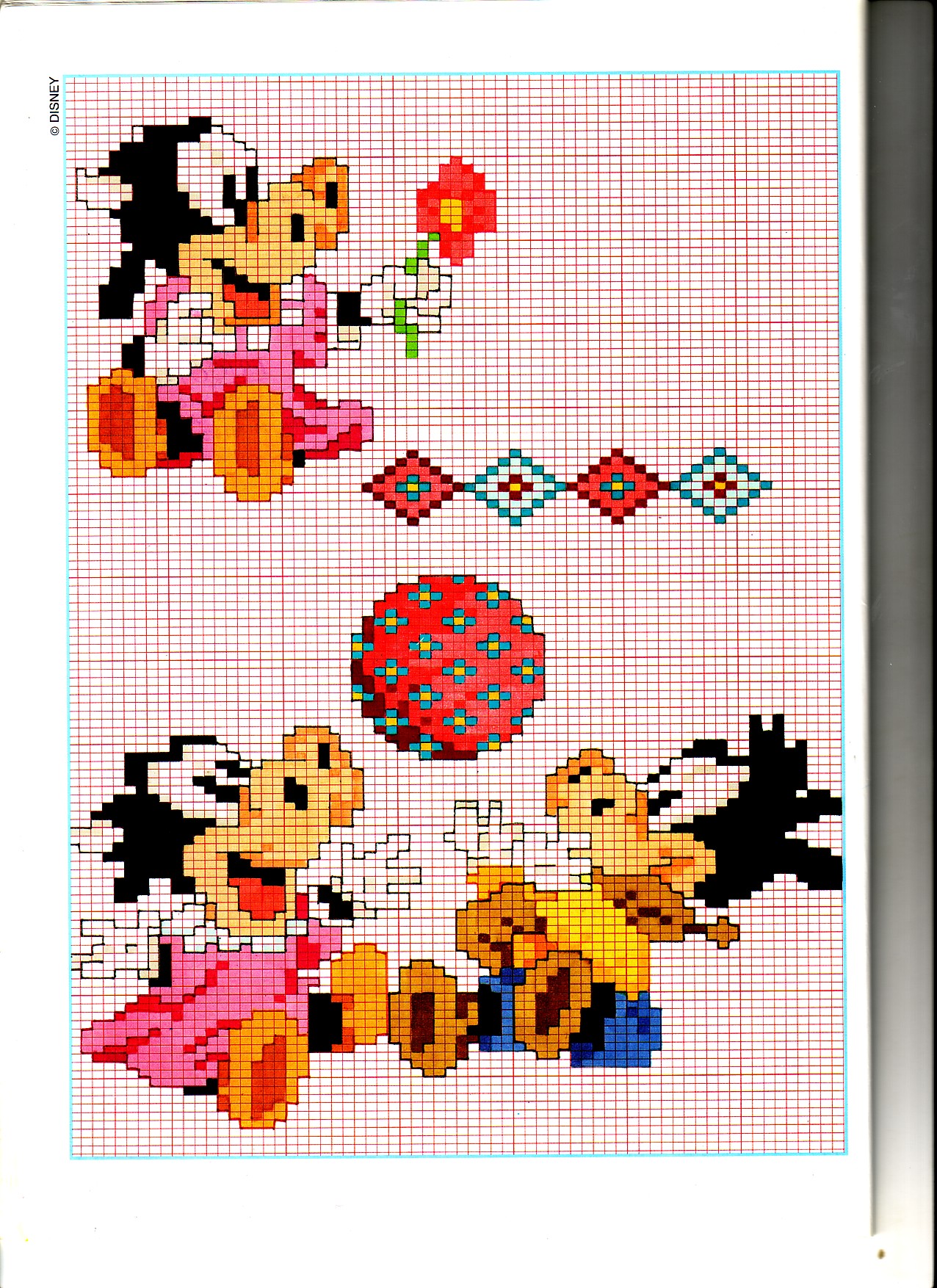 Baby Clarabelle Cow and Horace Horsecollar cross stitch patterns