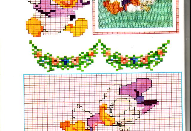 Baby Daisy Duck with floral border