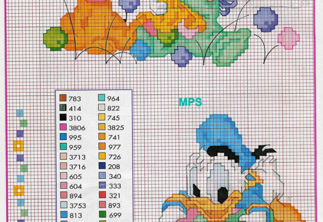Baby Donald Duck Pluto Goofy pattern 78