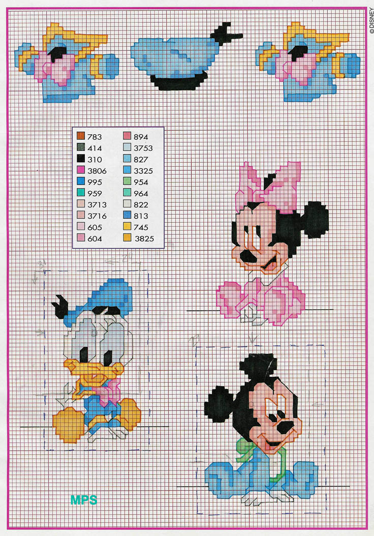 Baby Donald Duck baby Minnie Mouse and Baby Mickey Mouse
