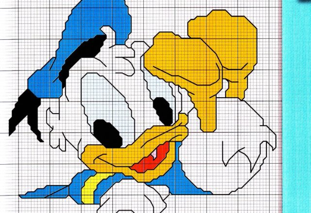 Baby Donald Duck cross stitch (1)